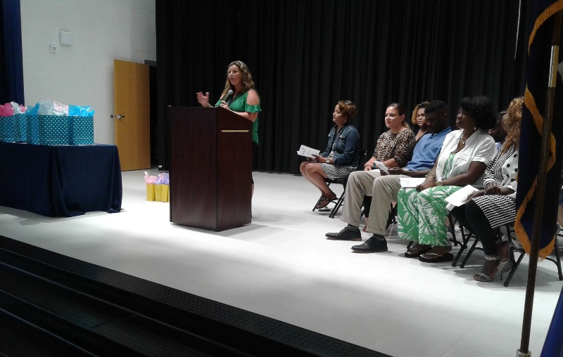 SFP graduation stage at Lugoff Elementary