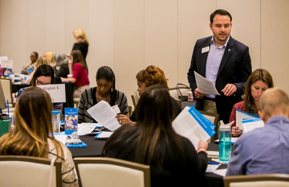 Michael Shirley leads training