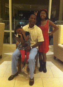 Karriem Edwards and his daughters