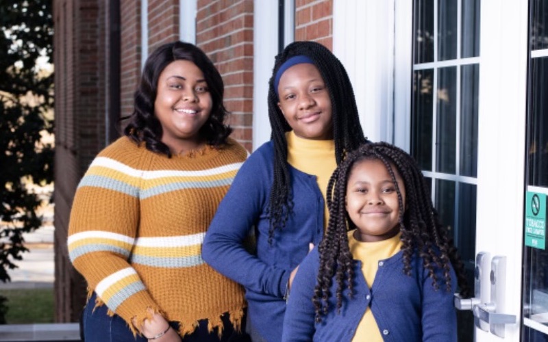 Camille McCrorey and two daughters