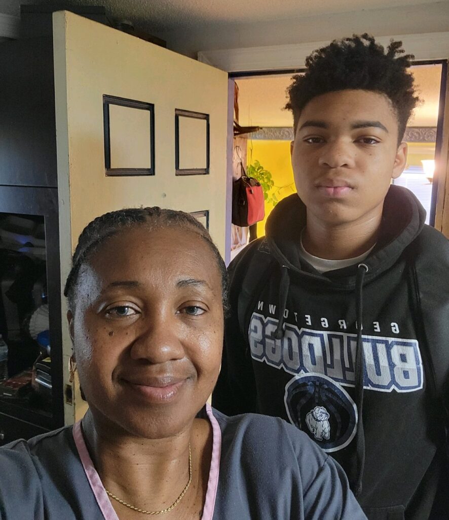 Nicola Parker and her son, Trenton.