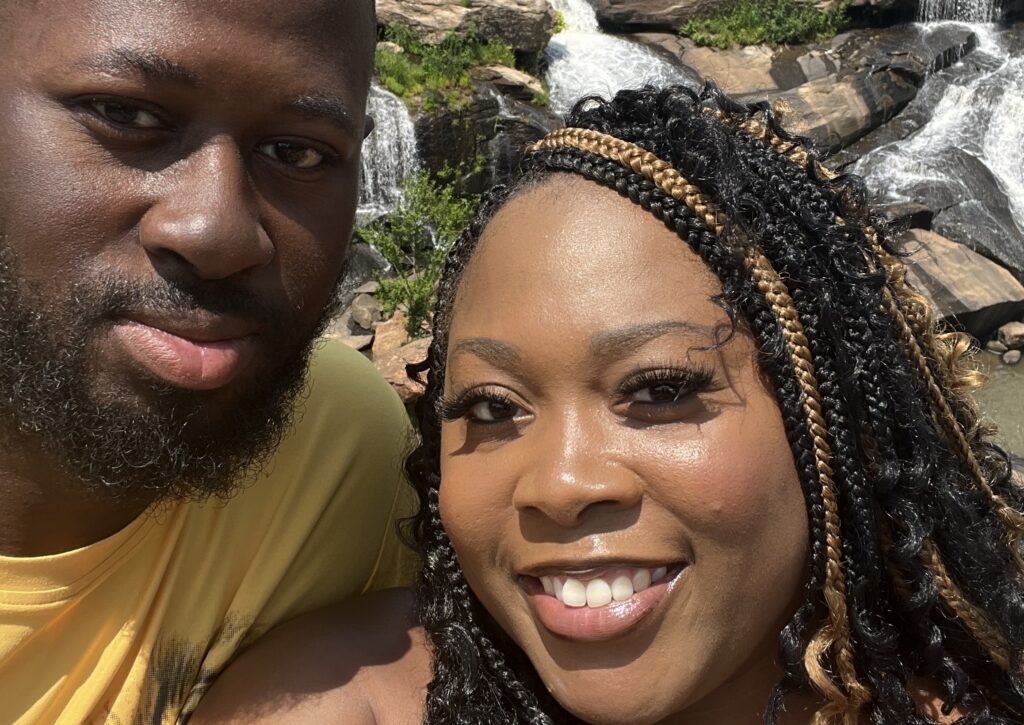 Takia Daniels and her husband, Christopher.