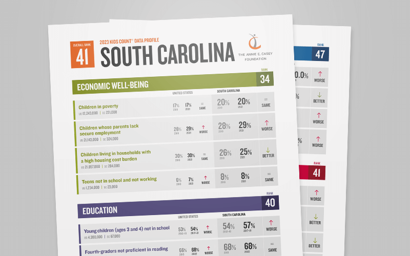 Child Well Being in South Carolina data profile