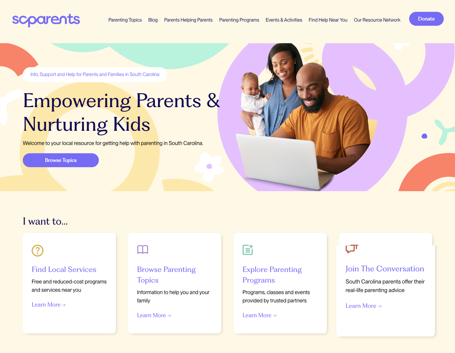scparents-larger scparents.org website