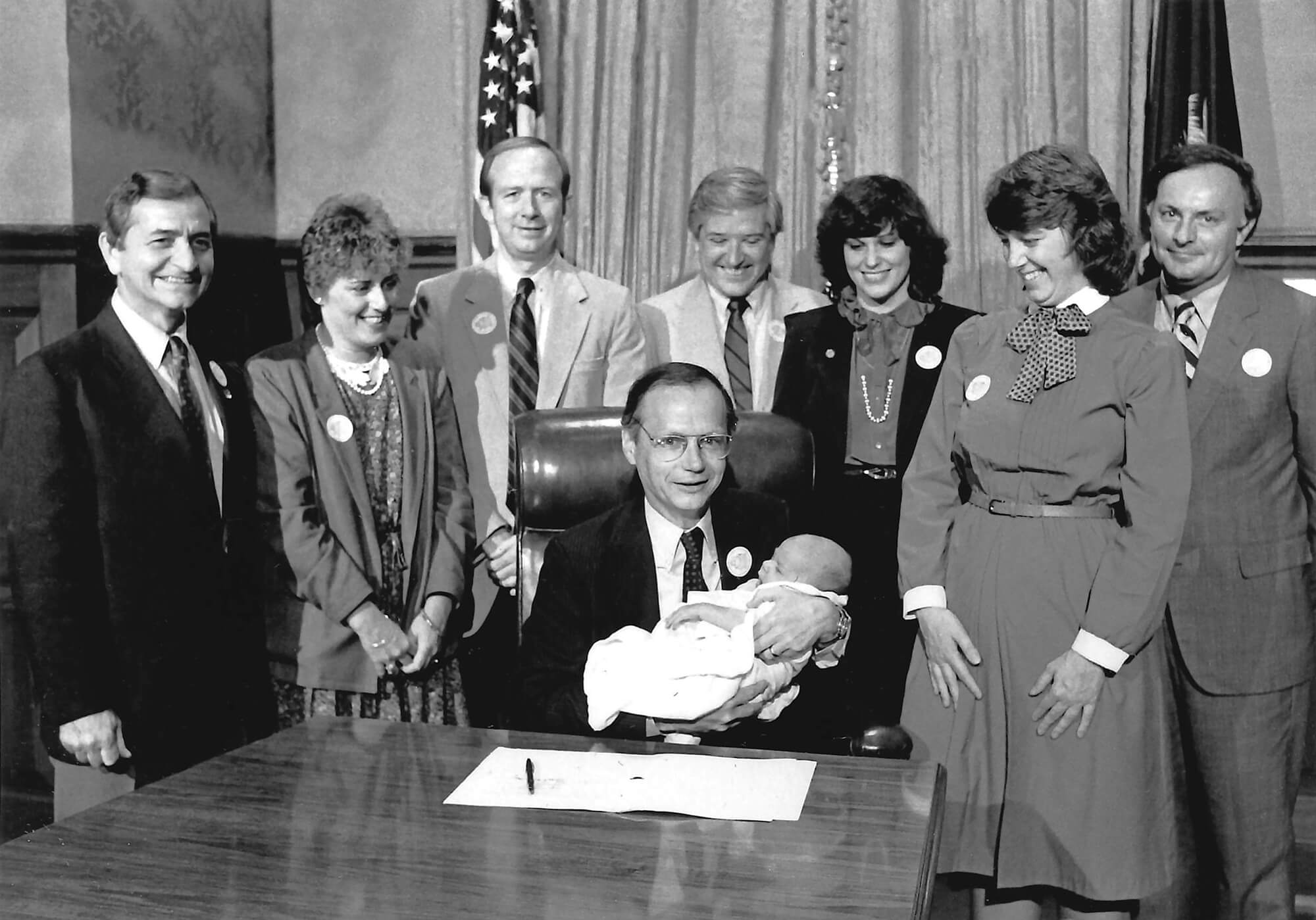 Governor Dick Riley signing Children's Trust of South Carolina into legislation in 1984.