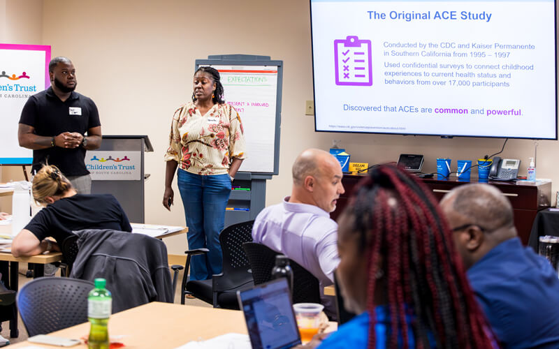2 attendees present during an ACE and Building Resilience training.