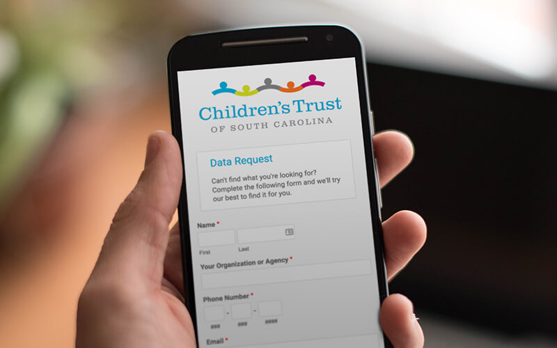 Data form request displayed on a phone.