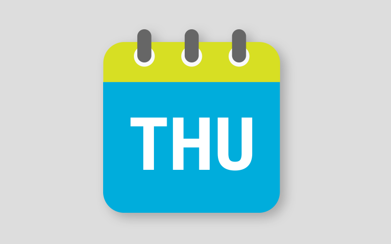 Thursday calendar icon
