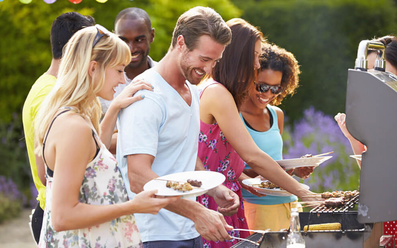Friends-at-a-cookout