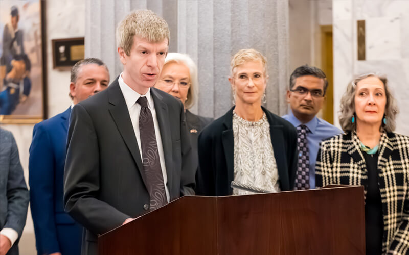 Research economist Dr. Joseph Von Nessen speaks at Children’s Trust of South Carolina's press conference on Nov. 19 at the S.C. State House.