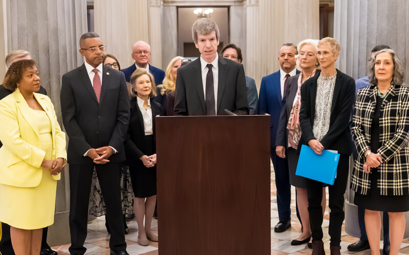 Research economist Dr. Joseph Von Nessen speaks at Children’s Trust of South Carolina's press conference on Nov. 19 at the S.C. State House.