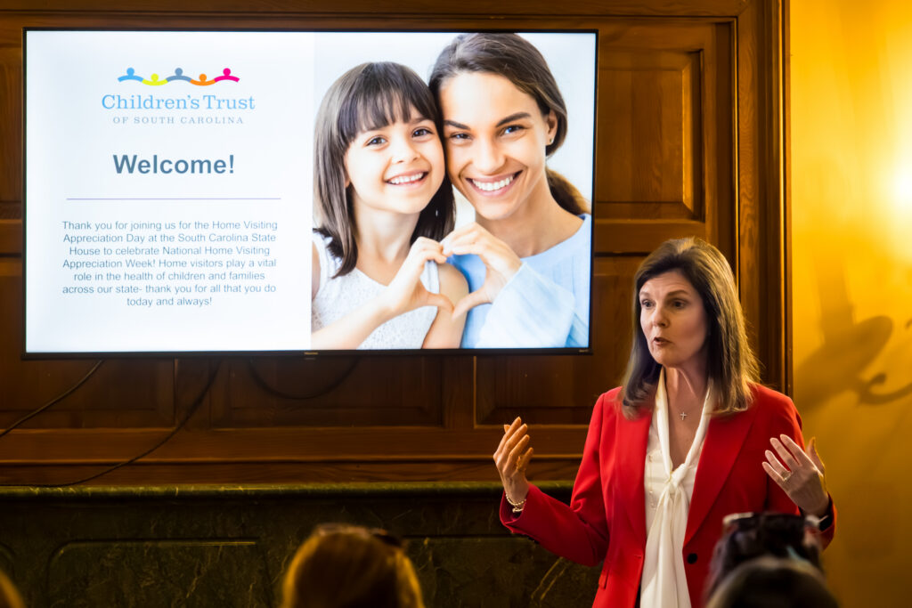 Lt. Governor Evette speaks to home visitors