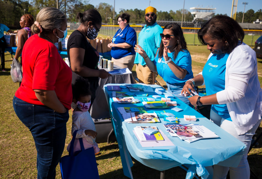 People at a community event