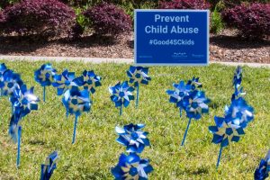 CAP Month pinwheel garden