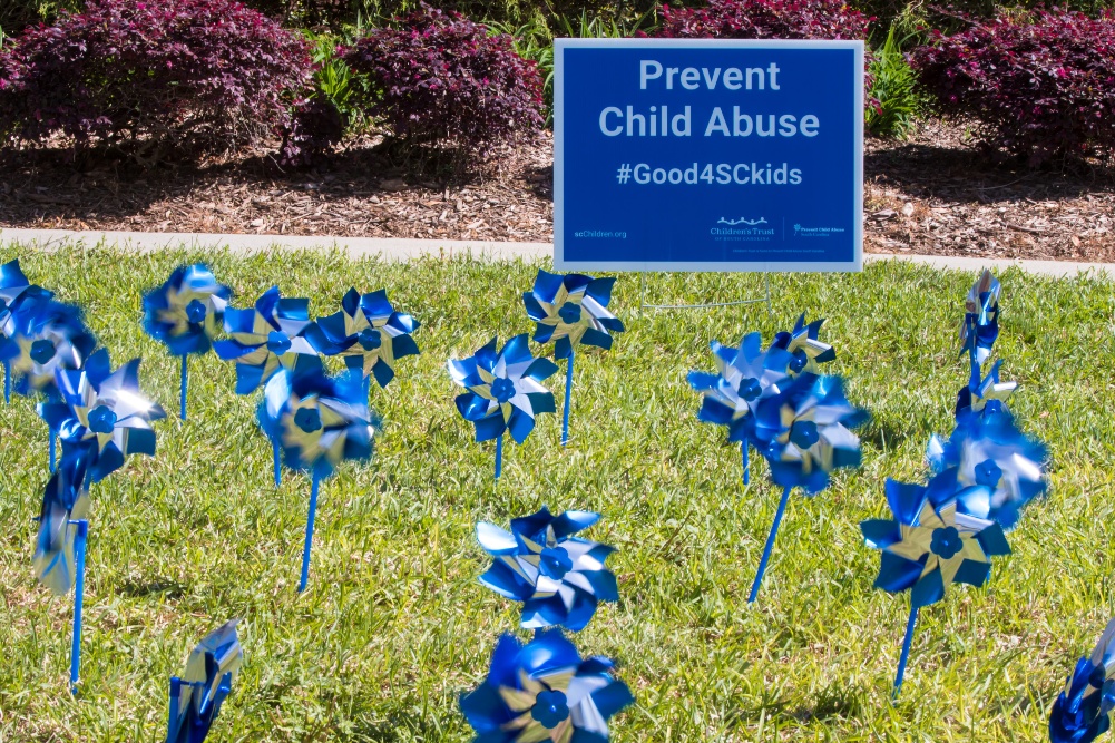 CAP Month pinwheel garden