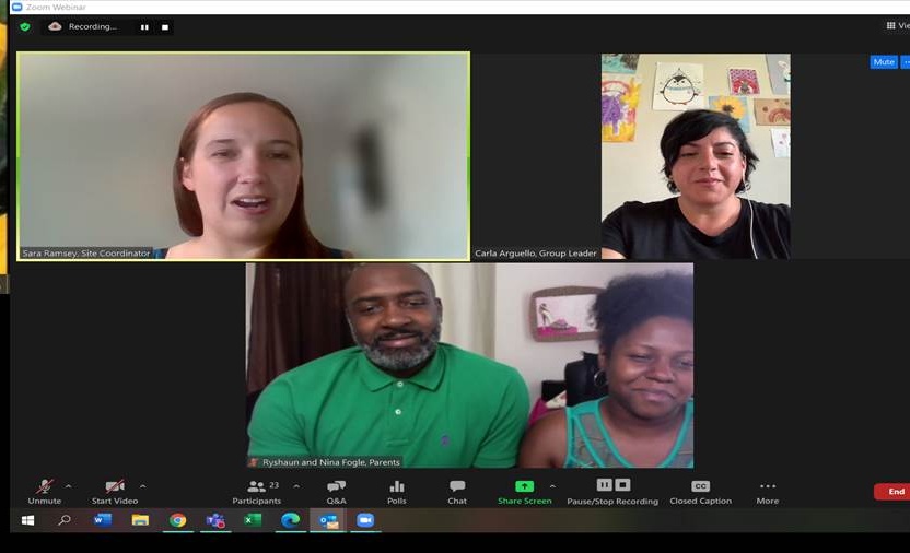 Parents Discuss Strengthening Families on Zoom