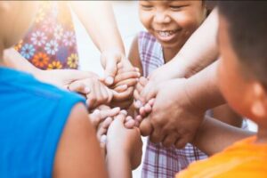 Group holding hands