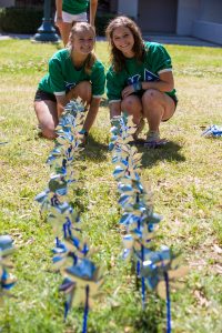 Kappa Delta planting pinwheels