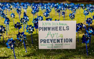 Kappa-Delta-USC-planted-pinwheels-and-sign-2018