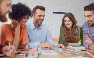 Man and Women in a workgroup meeting
