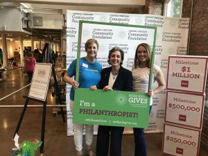 Adrienne Bellinger, Sue Williams, Caitlyn McAnulty at Midlands Gives event