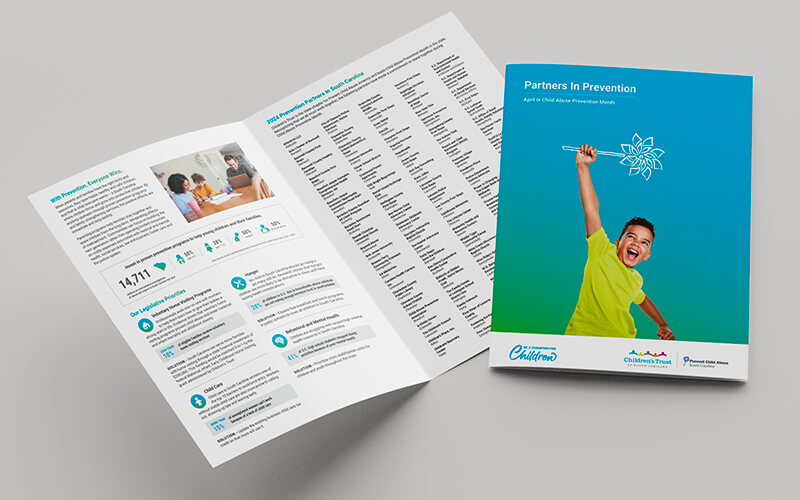 Partners in prevention brochure mockup.