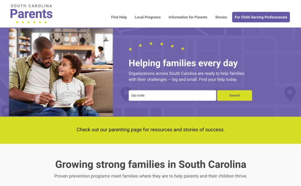 SC parents homepage