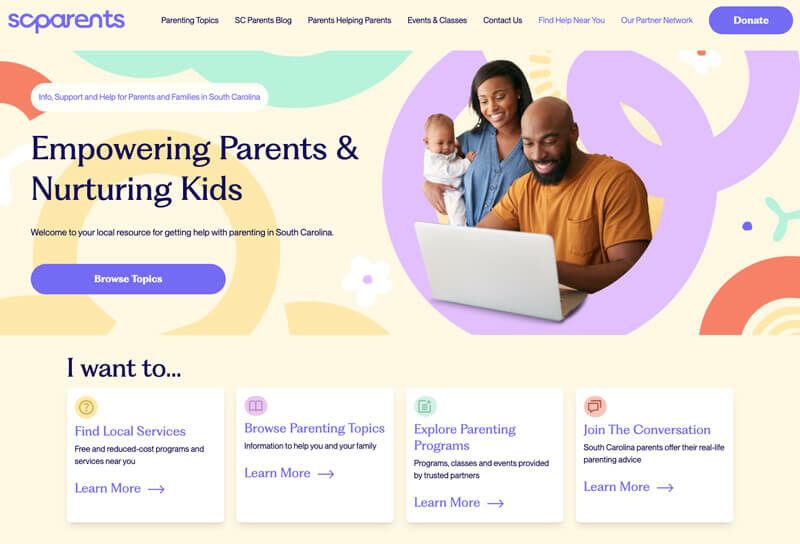 SC Parents homepage