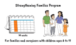 Strengthening Families Program is 14-weeks for families and caregivers with children ages 6 to 11.