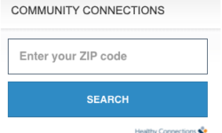 Community Connections, findhelp search bar