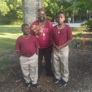 Krystal Edwards and her sons